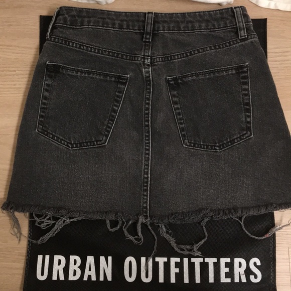 charcoal denim skirt
